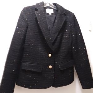 🌟MAISON JULES Womens New Black Glitter Blazer🌟